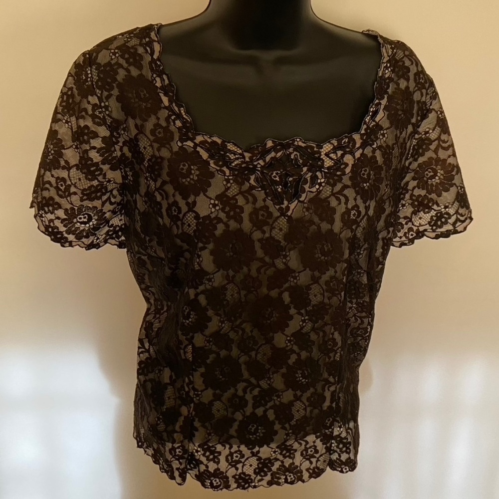 Sexy Sheer  60's Black Lace Blouse by Saab